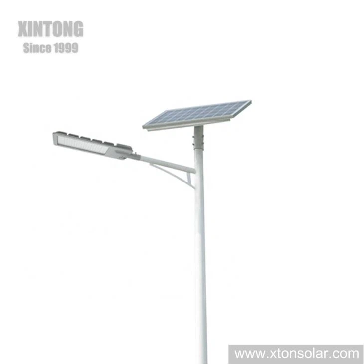 Octagonal Grey/Black Pole Outdoor LED Solar Road Light Stand Alone